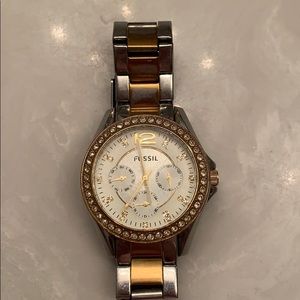 Women’s fossil gold silver watch